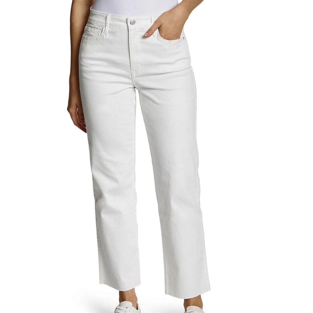 Social Standard by Sanctuary High Rise Crop Straight White Jeans